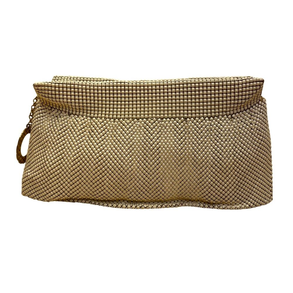 Whiting & Davis Made In USA Women’s White Mesh Vintage Evening Clutch Bag